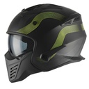 Vito Skull Helm Mat Zwart + Rood