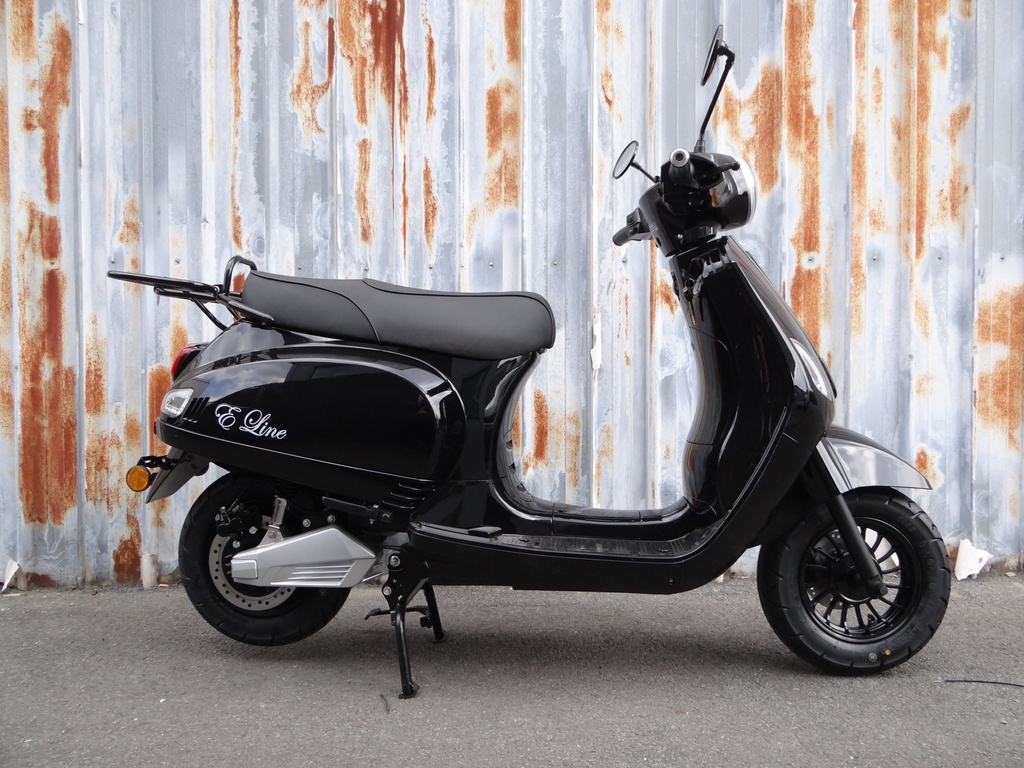 E-line Elektrische Retro Scooter Zwart