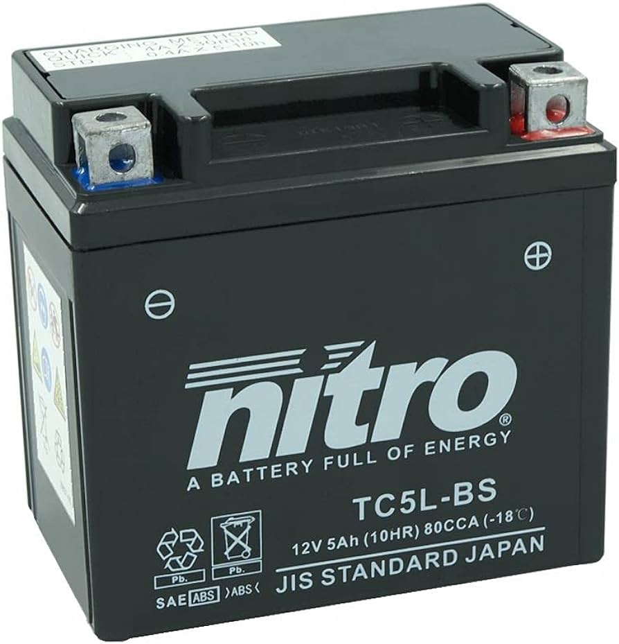 NITRO Batterij 12V 5Ah (Gel/Zuur) - Pitbike